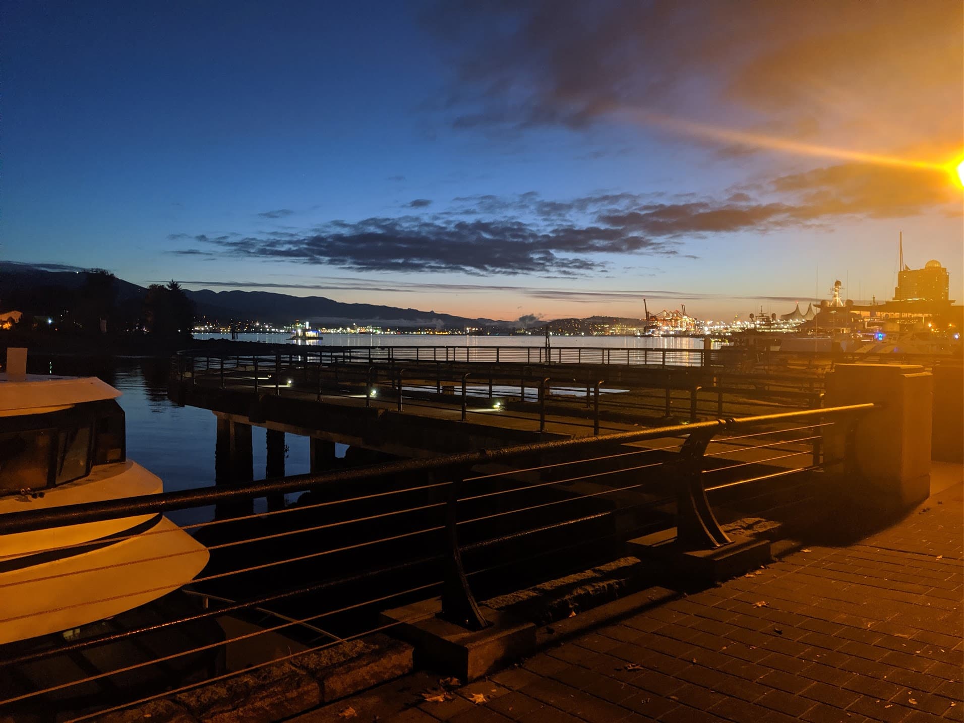 A sunrise in Vancouver