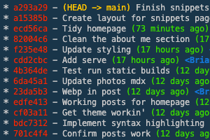 Colourized Git Log